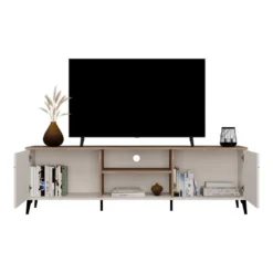 Mobile tv grande 183,5 cm con ante cashmere e rovere PTVT5