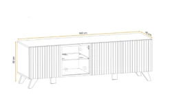 Mobile TV moderno con stampa a strisce 160x52 PTVP16