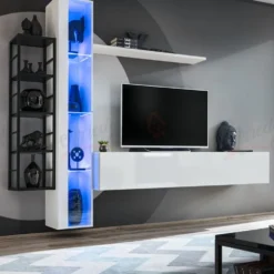 Parete attrezzata con led moderna PAP79