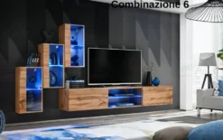Parete attrezzata con led PAP68