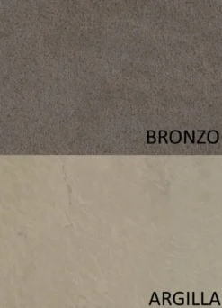 Parete attrezzata con libreria sospesa 345x164 cm argilla e bronzo PAL21