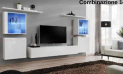 Parete attrezzata con luci led PAP58