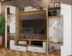 Parete attrezzata contemporanea in Rovere SILS