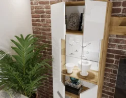 Parete attrezzata contemporanea in Rovere SILS