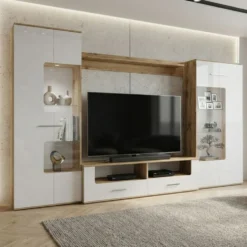Parete attrezzata contemporanea in Rovere SILS