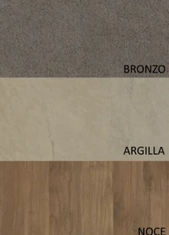 Parete attrezzata con vani e giorno 330x210 cm argilla/bronzo/noce PAL36