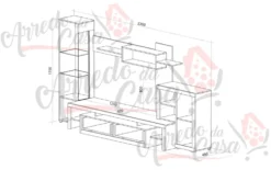 Parete attrezzata design moderno SU16