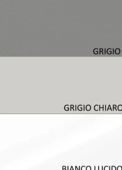 Parete attrezzata elegante 276x200 cm grigio/bianco lucido/grigio chiaro PAL37