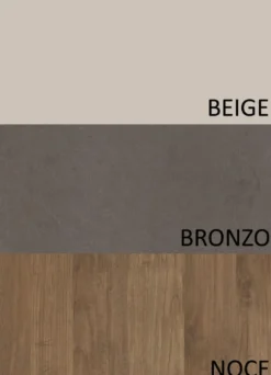 Parete attrezzata elegante 290x210 cm bronzo, beige, noce PAL61