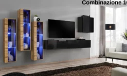 Parete attrezzata moderna con led PAP57