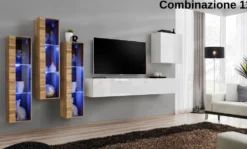 Parete attrezzata moderna con led PAP57