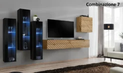 Parete attrezzata moderna con led PAP57