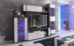 Parete attrezzata moderna da soggiorno con led SU7