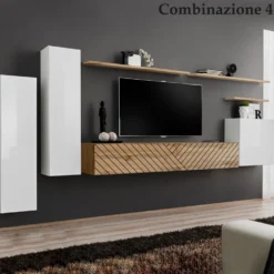 Parete attrezzata moderna sospesa PAP45