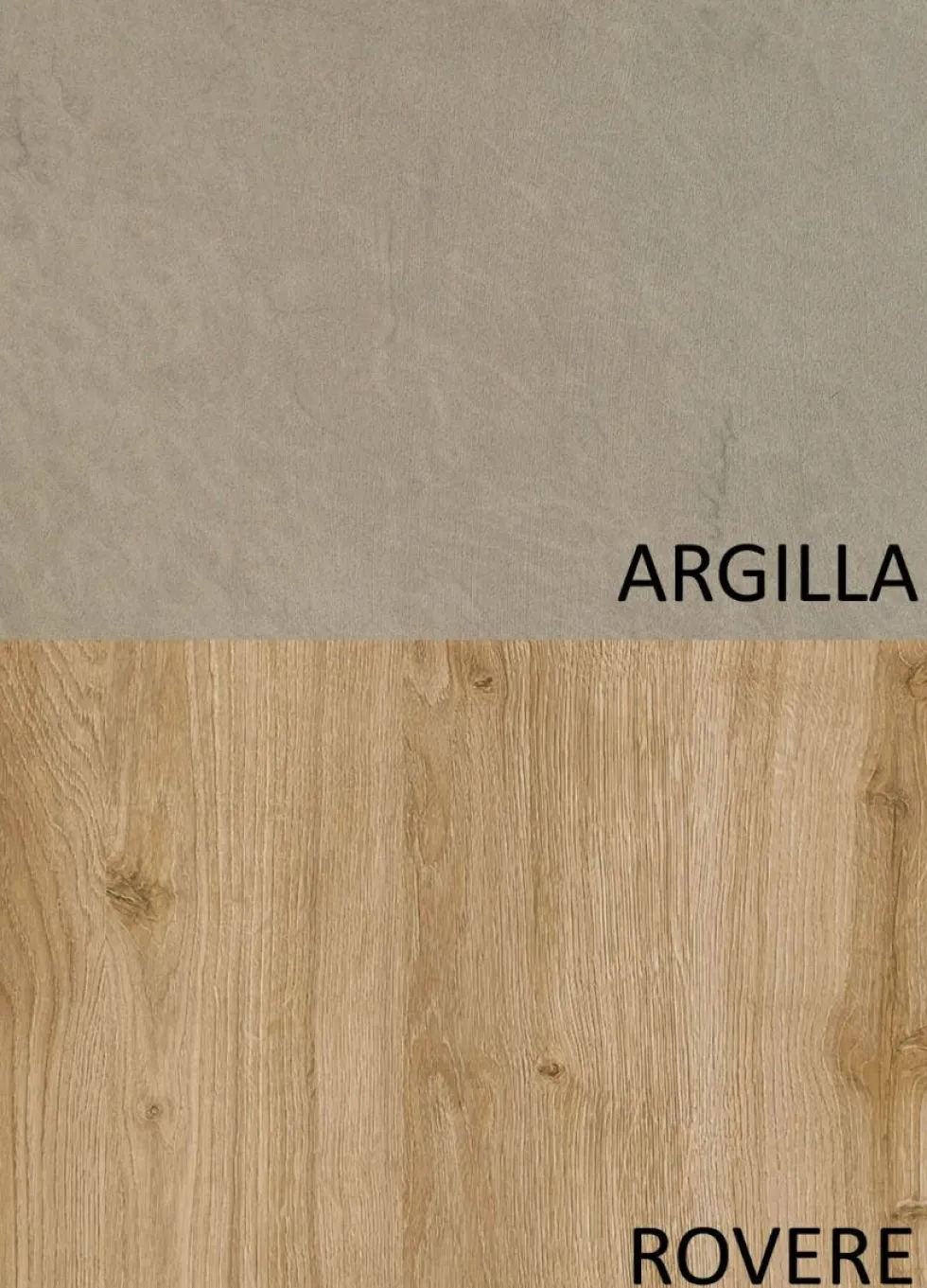 Parete attrezzata moderna 331x186 cm argilla e rovere PAL39