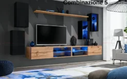 Parete attrezzata porta tv sospesa PAP71