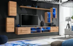 Parete attrezzata porta tv sospesa PAP71
