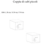 Parete attrezzata sospesa piccola 190x120 cm beige, grafite e noce PAL55