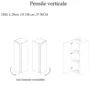 Parete attrezzata sospesa 276x180 cm bianco lucido e rovere PAL48