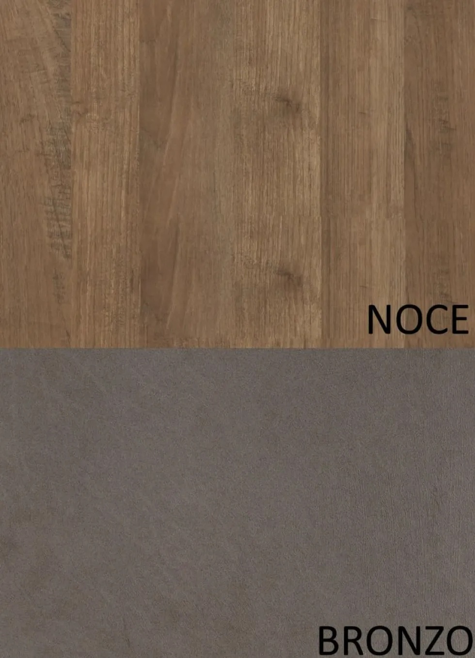 Parete attrezzata sospesa 340x169 cm bronzo e noce PAL22