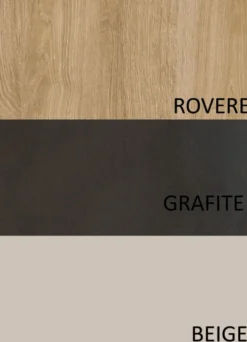 Parete attrezzata sospesa 276x175 cm rovere, beige e grafite PAL81