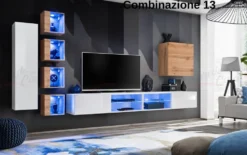Parete per soggiorno sospesa PAP72