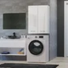 Pensile bagno moderno 64x90 cm con 4 ripiani bianco lucido PBT5