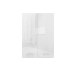 Pensile bagno moderno 64x90 cm con 4 ripiani bianco lucido PBT5