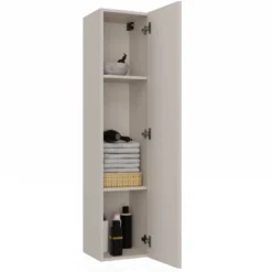 Pensile bagno sospeso 31x135 cm con anta battente beige PBT4