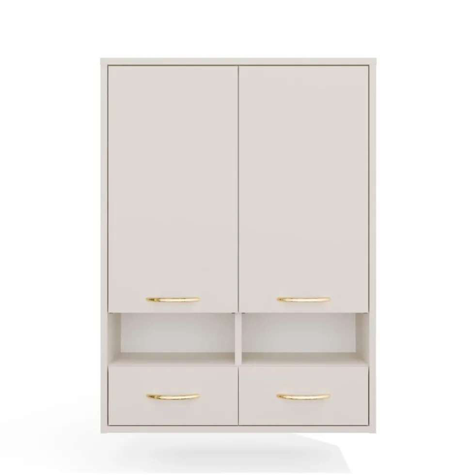 Pensile bagno sospeso 66x90x30 cm a doppia anta cashmere PBT2