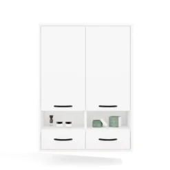 Pensile bagno sospeso 66x90x30 cm a doppia anta bianco opaco PBT2