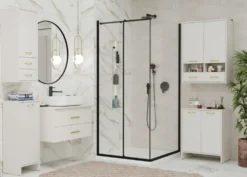 Pensile bagno sospeso 34x90x30 cm con 2 cassetti cashmere PBT1