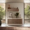 Pensile orizzontale con anta a vasistas 138x29 cm rovere scuro MML6