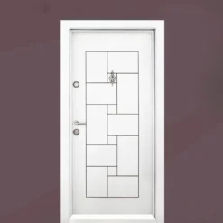 Porta Blindata Bianca Laminata 92x200 PL2