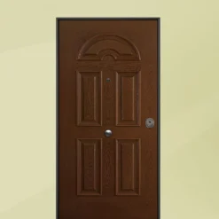Porta blindata classe 3 da esterno in vetroresina noce e laminato 80/90x210 PB35
