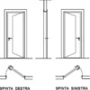 Porta blindata da esterno a due ante con vetro grigio e laminato bianco 90+30x210 PB343