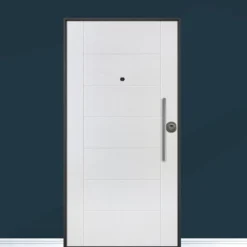 Porta blindata da esterno classe 3 in vetroresina interno bianco 80/90x210 PB44