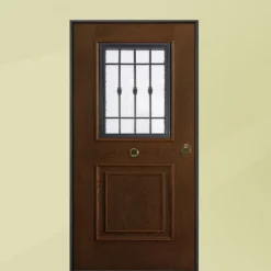 Porta blindata da esterno con vetro e interno laminato diversi colori 90x210 PB333