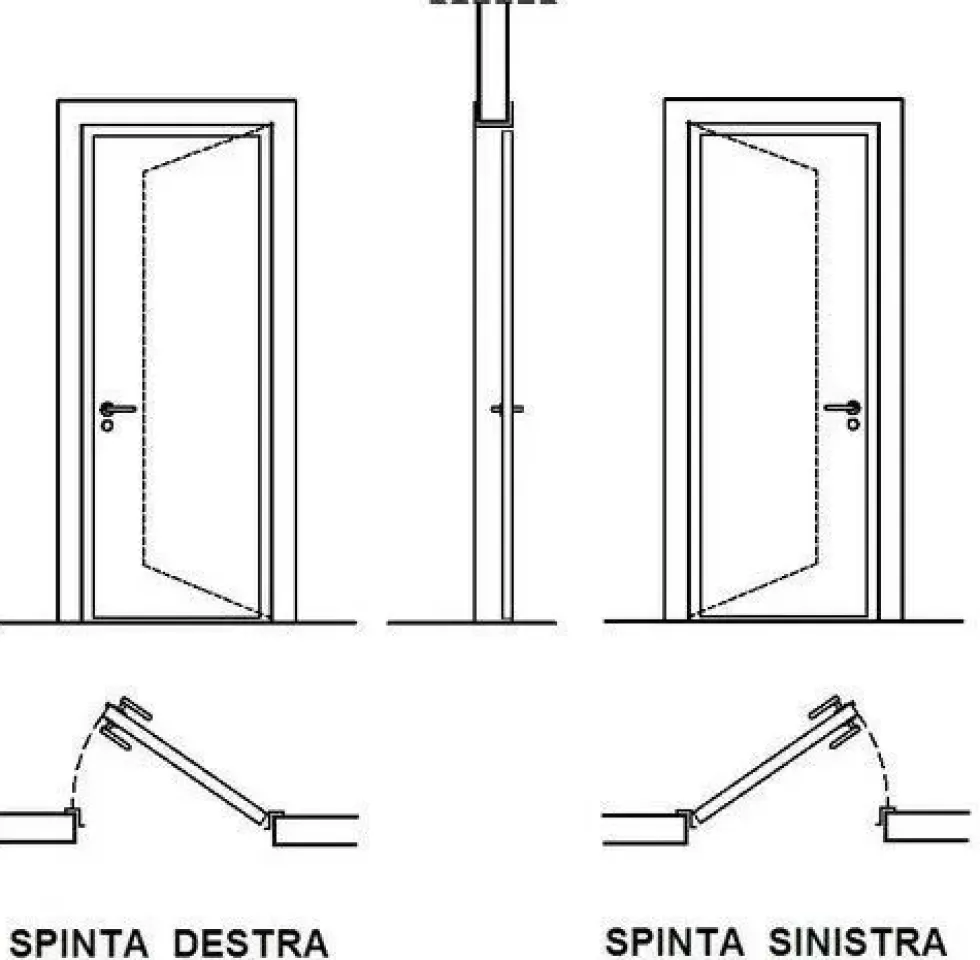 Porta blindata da interno digitale noce con laminato diversi colori 90x210 PB294