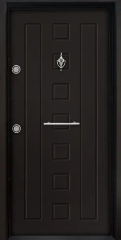 Porta blindata d’ingresso da esterno 90x200 marrone scuro PL64