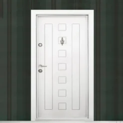 Porta blindata d’ingresso da esterno 90x200 bianca PL64