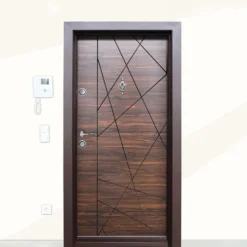Porta blindata d’ingresso marrone PL43