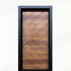 Porta blindata d’ingresso moderna rovere PL54