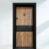 Porta blindata d’ingresso 90x200 marrone e nera PL67