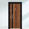 Porta blindata d’ingresso 90x200 marrone e nera PL59