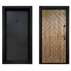 Porta blindata d’ingresso 90x200 rovere scuro PL69