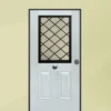 Porta blindata per esterno con vetro bianco e interno laminato diversi colori 90x210 PB348