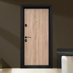 Porta blindata 90x200 Rovere/Nera PL37