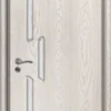 Porta da interno con vetro bianca effetto legno PIE30