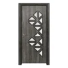 Porta da interno con vetro grigio scuro PIE24